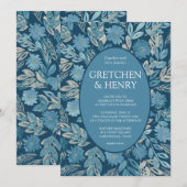 花咲く水彩画 ウェディング 招待状 (正面/裏面)
