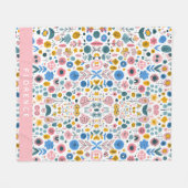 花咲く物語の名前パーソナライズされた毛布 フリースブランケット (正面(横))