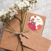 花咲く花嫁のブライダルシャワーテーブルデコレーション ラウンドシール