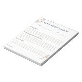 花咲く読書の振り返り Read Reflect Grow ノートパッド (回転)