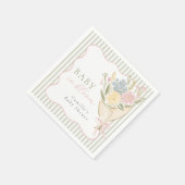 花咲く赤ちゃん フラワーベイビーシャワー スタンダードカクテルナプキン (角)