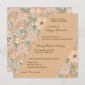 花咲く ブライダルシャワー 招待状 (正面/裏面)