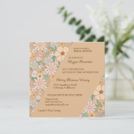 花咲く ブライダルシャワー 招待状