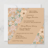花咲く ブライダルシャワー 招待状 (正面)