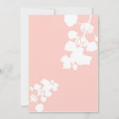 花図解入りの、写真付きのと蝶庭園の結婚式 招待状 (裏面)