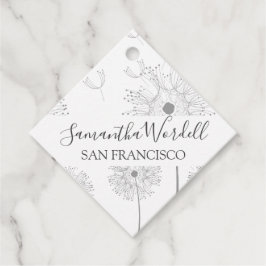 花図解入りの、写真付きの フェイバータグ