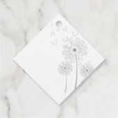 花図解入りの、写真付きの フェイバータグ (裏面)