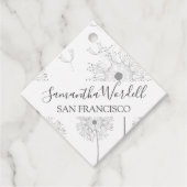 花図解入りの、写真付きの フェイバータグ (正面)