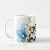 花園で二匹のフローラ コーヒーマグカップ (左)
