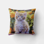 花園で生け姜の子猫 クッション (裏面)