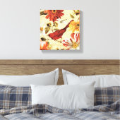 花園で赤い鳥 キャンバスプリント (インサイチュ (寝室))