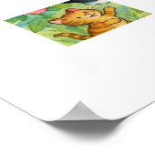 花園で遊ぶ田舎の猫たち ポスター (角)