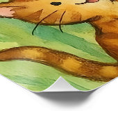 花園で野良猫をなでる ポスター (コーナー)