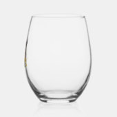 花園で飼っている犬 ステムなしワイングラス (左)