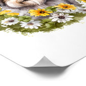 花園で飼っている犬 ポスター (角)