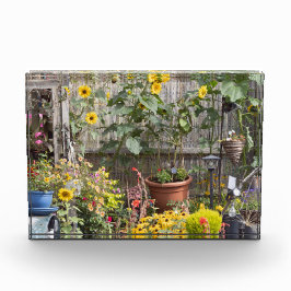 花園と細いボート フォトブロック