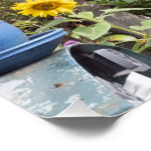 花園と細いボート ポスター (コーナー)