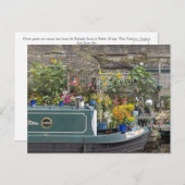 花園と細いボート ポストカード (正面/裏面)