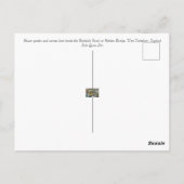 花園と細いボート ポストカード (裏面)