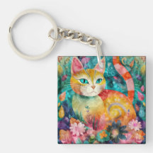 花園に佇む目が青い猫
