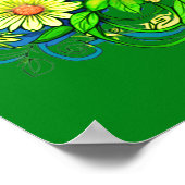 花園に住むカラフル不思議なアライグマ ポスター (角)