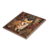 花園のウェルシュコーギービクトリアンを壊した タイル (側面)