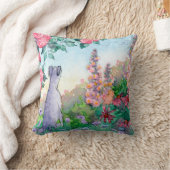 花園のクッションのグレイハウンド犬 クッション (ブランケット)