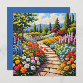 花園のグリーティングカード (正面/裏面)