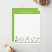 花園のサンキューカード ノートカード (正面/裏面インサイチュ)