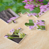 花園のフェンスのポストにブルーバードオス ジグソーパズル (側面)