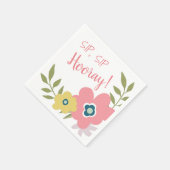 花園のブライダルシャワーまたはベビーシャワー スタンダードカクテルナプキン (角)