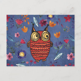 花園の名鳥フクロウ ポストカード