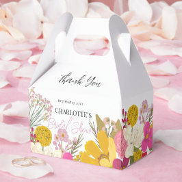 花園の夏のブライダルシャワーお礼 フェイバーボックス