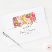 花園の夏のブライダルシャワー スクエアシール (封筒)