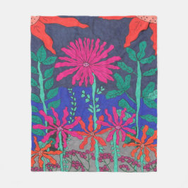 花園の夜景 フリースブランケット