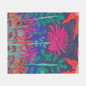 花園の夜景 フリースブランケット (正面(横))