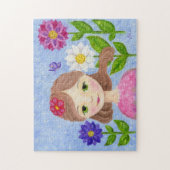 花園の女の子のジグソーパズル ジグソーパズル (縦)