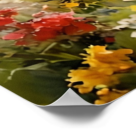 花園の女の子、印象派のスタイル ポスター (角)