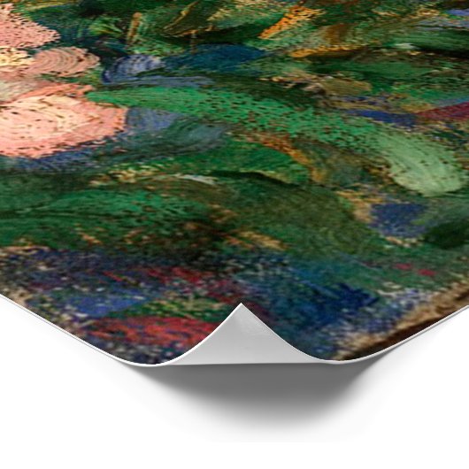 花園の女性 ポスター (角)