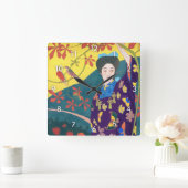 花園の女性・橋口五夜 スクエア壁時計 (ホーム)