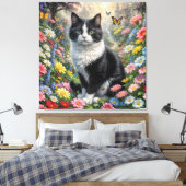 花園の子猫 キャンバスプリント (インサイチュ (寝室))