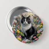 花園の子猫 缶バッジ (正面&裏面)