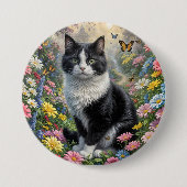 花園の子猫 缶バッジ (正面)