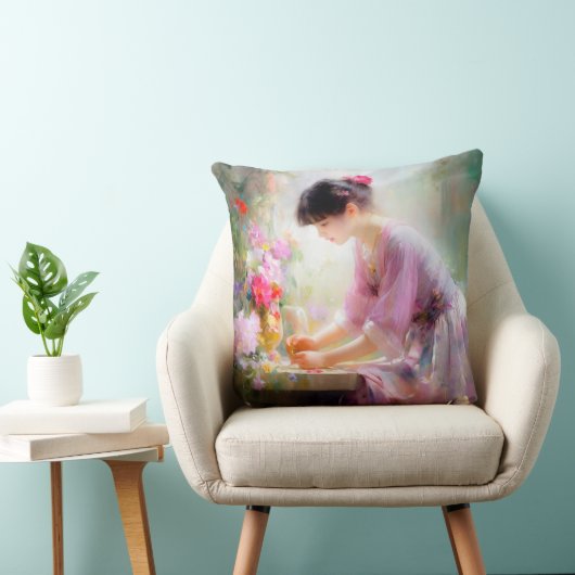 花園の少女 クッション (椅子)