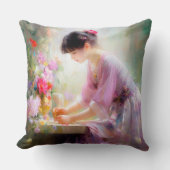 花園の少女 クッション (正面)