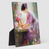 花園の少女 フォトプラーク (側面)