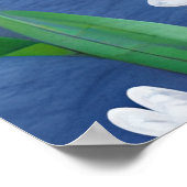 花園の愛らしい蜂 水彩画 ポスター (角)