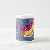 花園の最初の鳥 ボーンチャイナマグカップ (正面)