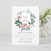 花園の花輪のウェディング 招待状 (スタンド正面)