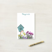 花園の鳥小屋やることリスト ポストイット (デスク上)